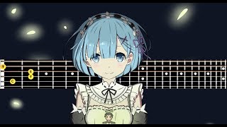 Re Zero OST  Elegy For Rem  Acoustic guitar lesson note tabs [upl. by Jimmie140]