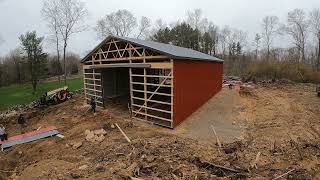 40 x 60 x 164 Barn Full TimeLapse [upl. by Barta]