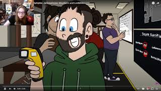 PHASMOPHOBIA ANIMATED  Markiplier Jacksepticeye Muyskerm and LordMinion777 Reaction [upl. by Asssilem904]