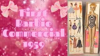 First Barbie Commercial 1959 Barbie Youre Beautiful  First Barbie Doll [upl. by Nonnek]