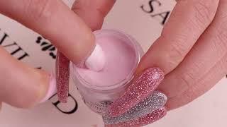 Saviland Nail Powder Collection Nail Tutorial DIY Nail Art [upl. by Ynot]