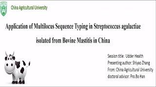 Application of Multilocus Sequence Typing in Streptococcus agalactiae isolated from Bovine Mastitis [upl. by Scottie]