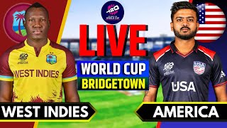 West Indies vs United States T20 World Cup Match  Live Score amp Commentary  WI vs USA Live  T20 WC [upl. by Goetz709]