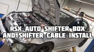 RSX Auto shifter box and shifter cable install7thgen civic [upl. by Aiekan]