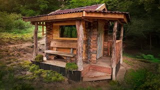 From scratch Construction of a mountain hut from used materials [upl. by Lempres183]