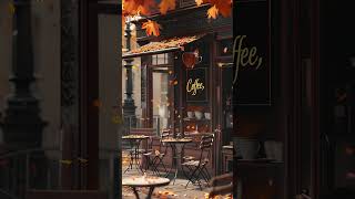 Autumn Ambience Outside the Cafe and Soft Smooth Jazz 🍁 Morning Jazz for working and studying 🎶 [upl. by Mcnamee71]