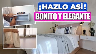 COMO DECORAR un DORMITORIO ELEGANTE Y MODERNO Transformación  TRUCOS [upl. by Enaile10]