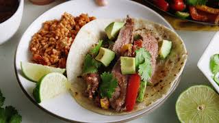 Steak Fajitas  Culinary Hill [upl. by Lasonde]