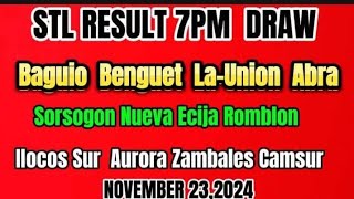 STL 3RD DRAW RESULT BAGUIO BENGUET LA UNION CAMSUR NOVEMBER 232024 [upl. by Stoops]