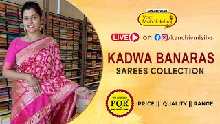 Kadwa Banarasi Sarees  WhatsApp Number 89 0001 0002  Kancheepuram Varamahalakshmi Silks Sarees [upl. by Blayne]