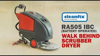 RA505 IBC  Walk Behind Scrubber Dryer [upl. by Nitsirk317]