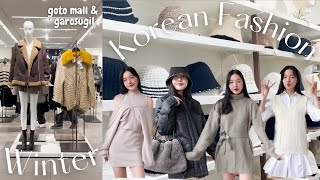 korean winter fashion goto mall amp garosugil shopping vlog [upl. by Guild]