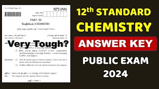 12th Chemistry Answer Key 2024 Public  12th Chemistry Answer key  Very tough  Cut off [upl. by Barclay502]