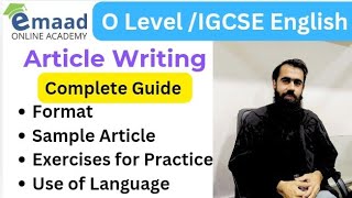 Article Writing  O Levels English [upl. by Gipps]