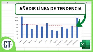 Como Agregar una LINEA de TENDENCIA en Excel [upl. by Annairdua]