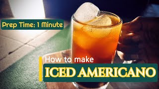 Iced Americano  Starbucks Iced Americano  How to make Americano at home  Davidoff Espresso 57 [upl. by Aikcin]