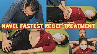 Navel displacement massage therapy and slipped disc Back pain fastest relief treatment for Ladies [upl. by Chor684]