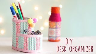 DIY Creative Desk Organizer  Desk Decor  Cardboard Organizer [upl. by Margareta]