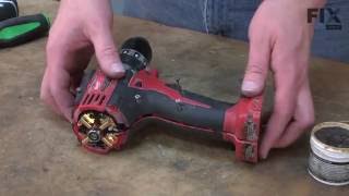 Milwaukee Electric Drill Repair  How to replace the Brush Card [upl. by Hett]