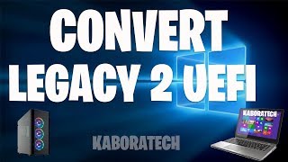 How to Change Legacy to UEFI in Windows 10 [upl. by Malia]