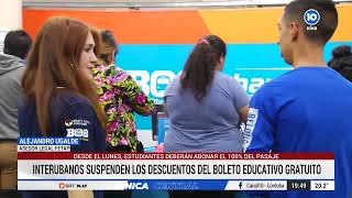 Interurbanos suspenderán el Boleto Educativo Gratuito por falta de pago de la Provincia [upl. by Gavrah]