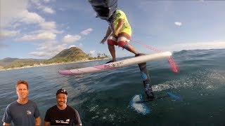 How to SUP Foil 2 Catching a Wave [upl. by Ytoc555]