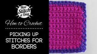 How to Crochet Picking Up Stitches for Borders [upl. by Llenoil]