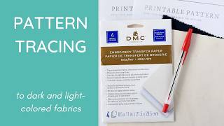 Pattern tracing with Embroidery transfer paper to dark and lightcolored fabrics [upl. by Tichonn]