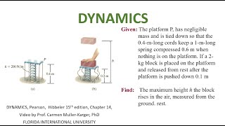 DYNAMICS Example 14310 Principle of Work and Energy [upl. by Yeltihw]