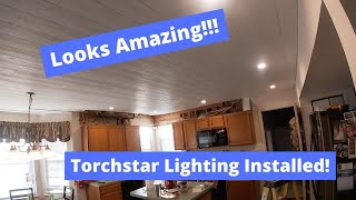 Kitchen Remodel Part 3  TorchStar Recessed Lighting Installed [upl. by Hock]