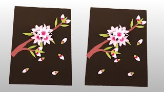 Beautiful cherry blossom wall hangingpaper craft ideahomedecor [upl. by Ernesta]