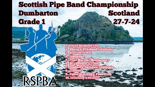 Scottish Pipe Band Championship  2024  Grade 1  All Performances [upl. by Pieter626]