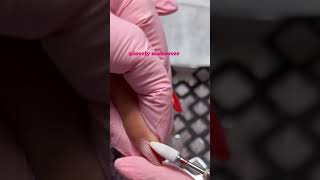 Nail extensions removal by drill nails nailremovelnails [upl. by Maer]