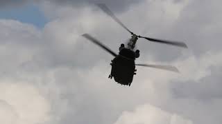 RAF Chinook Display Team 2015  Manchester Airshow Practice Display [upl. by Baumbaugh]