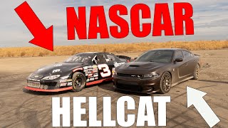 NASCAR vs HELLCAT  Burnout Contest [upl. by Jed101]