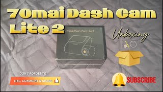 70mai Dash Cam Lite 2 Unboxing 📦🖤 [upl. by Llohcin]