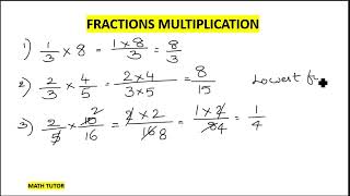 Fractions Multiplication [upl. by Udale410]