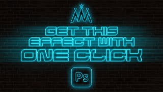 Neon Text Effect Photoshop Tutorial [upl. by Ginzburg]