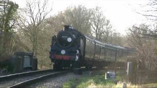 Bluebell Railway  No 80151 at Sloop Bridge [upl. by Nylhtiak]