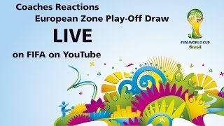 REPLAY Coach reactions to European playoff draw [upl. by Nylesoy]