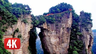 ZHANGJIAJIE China most Amazing National Forest Park Avatar floating mountains Best by drone 4K [upl. by Aysa]