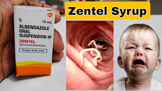 Albendazole Oral Suspension IP  Zentel syrup uses in hindi [upl. by Cocks812]