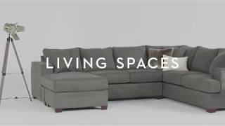 Kerri 2 Piece Sectional with Chaise  Living Spaces [upl. by Nylrak]