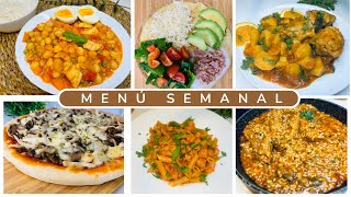 🥗 🌾 MENÚ SEMANAL COMPLETO y VARIADO I 🍽️ [upl. by Lowis]