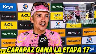 Richard Carapaz gana la etapa 17 del Tour de Francia [upl. by Anaitsirk]