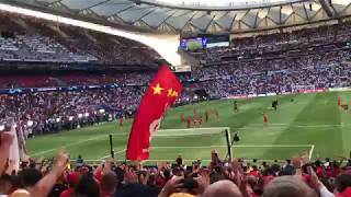 LIVERPOOL FANS SING VIRGIL VAN DIJK SONG DURING PRE MATCH  CHAMPIONS LEAGUE FINAL 2019 [upl. by Squire]