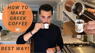 How To Make Greek Coffee aka Turkish Armenian Coffee Quick amp Easy Traditional amp Best Method [upl. by Ransome42]