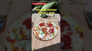 Pizza Recipe  Pizza on tawa with readymade pizza base  5 min pizza recipe  instant pizza shorts [upl. by Novrej717]