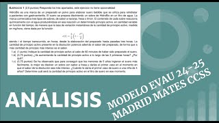 Ejercicio Matemáticas CCSS Análisis EvAU Modelo Madrid 20242025 [upl. by Alur]