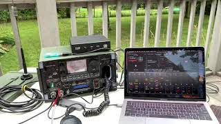 Commander 7100 Mini Buddipole MacBook Pro running MacLogger Dx Powerfilm F163600 [upl. by Lorenza500]